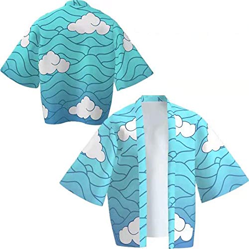 UKKO Kimono Mujer Kimono Demonio Slayer Yukata Cosplay Mujeres/Hombres Cardigan Verano Casual Ropa Ropa Bosque Kimono Camisa Streetwear Cosplay