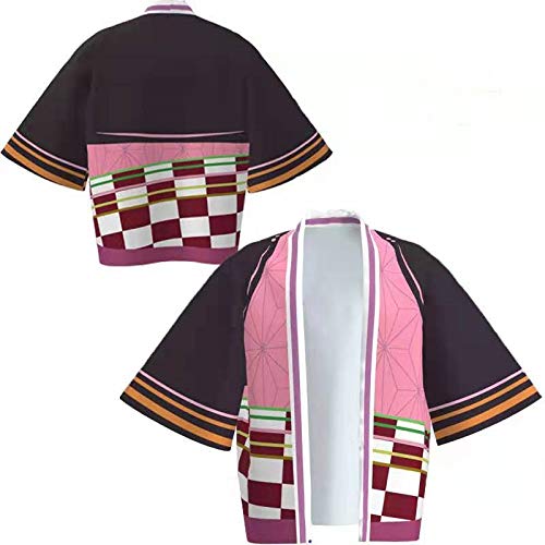 UKKO Kimono Mujer Kimono Demonio Slayer Yukata Cosplay Mujeres/Hombres Cardigan Verano Casual Ropa Ropa Bosque Kimono Camisa Streetwear Cosplay