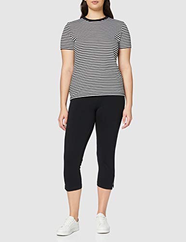 Ulla Popken Caprihose, Pantalones para Mujer, Negro (Schwarz 10), 44 (Talla Del Fabricante: 42+)