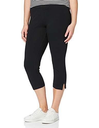 Ulla Popken Caprihose, Pantalones para Mujer, Negro (Schwarz 10), 44 (Talla Del Fabricante: 42+)