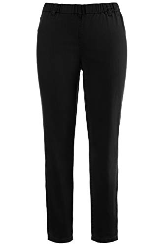 Ulla Popken Jeggings Overdyed Mit Gürtelschlaufen, Vaqueros para Mujer, Negro (Schwarz 10), 48