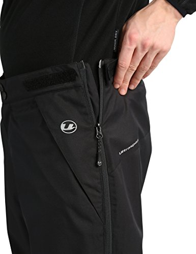 Ultrasport Basic Sobrepantalones para hombre Chris, pantalones de nieve para hombre, pantalones de invierno y pantalones funcionales, adecuados para los deportes de invierno y el día a día, Negro, M