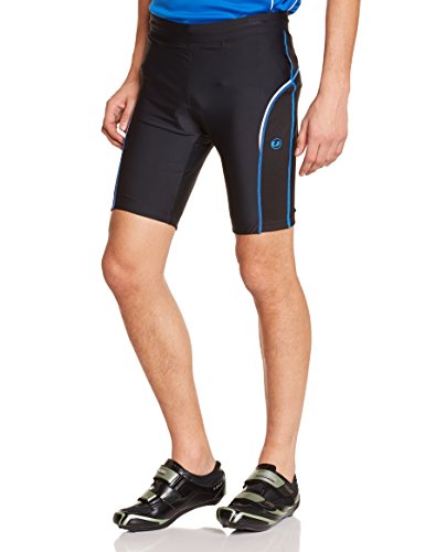 Ultrasport Fahrradhose Pantalones, Hombre, Negro/Azul, L