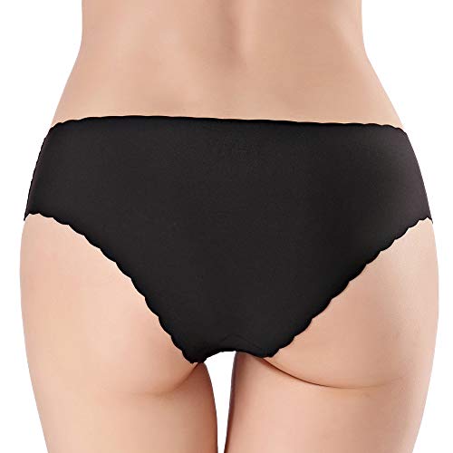 UMIPUBO Braguita para Mujer sin Costuras Señoras Algodó Ropa Interior Ultra Delgadas Low Rise Invisibles Calzoncillos de Bikini Bragas Pantalones Pack de 6