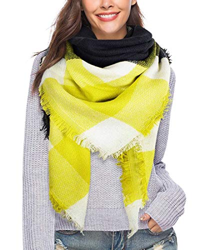 UMIPUBO Bufanda Mujer Invierno Chales Mujer Otoño Bufandas Mujer Invierno Tartán Cómodo Suave Fulares Invierno Chales Estolas Mantas Scarf