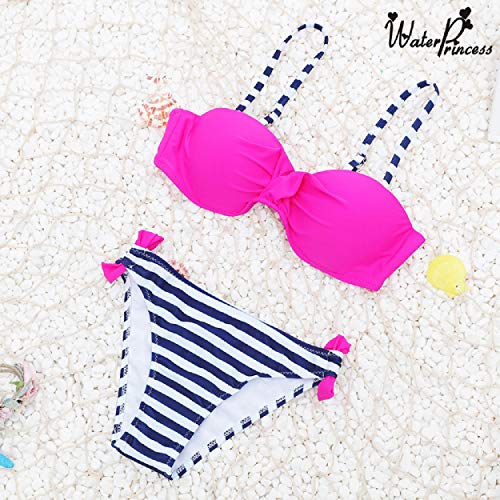 UMIPUBO Mujer Bikini 2 Piezas Sexy Conjunto de Bikini Trajes de Baño Tanga Playa Bikini Set Push up Acolchado Ropa de Baño Beachwear (Medium, Rosoda)