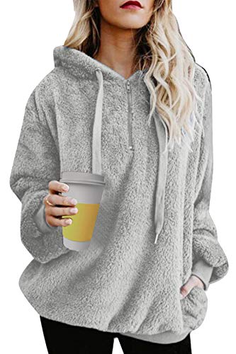 UMIPUBO Mujer Sudadera Caliente y Esponjoso Caliente Sudadera con Capucha Chaqueta Suéter Abrigo Jersey Otoño-Invierno Talla Grande Hoodie Sudadera Remata Cálido