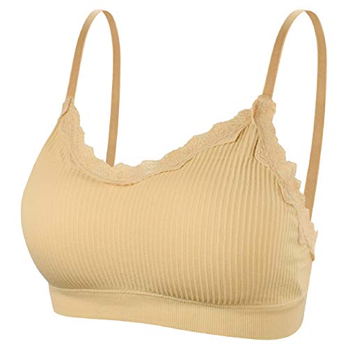 UMIPUBO Sujetador Camisola de 4 Piezas sin Costuras, Almohadilla Desmontable, Sujetador Deportivo Invisible sin Anillo de Acero, Chaleco con Correas elásticas, Ropa Interior combinada para Mujer (B)