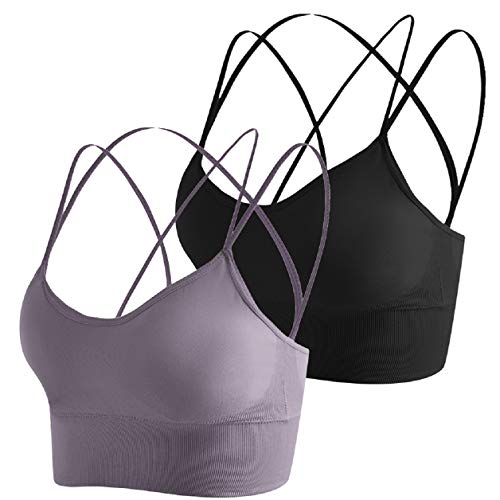 UMIPUBO Sujetador de Camisola para Mujer Sujetador de Tubo de Cuello V Banda Bralette sin Costuras Sujetador de Dormir Sujetador Deportivo Ropa Interior con Tirantes Elásticos