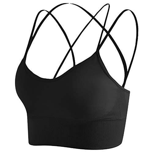 UMIPUBO Sujetador de Camisola para Mujer Sujetador de Tubo de Cuello V Banda Bralette sin Costuras Sujetador de Dormir Sujetador Deportivo Ropa Interior con Tirantes Elásticos