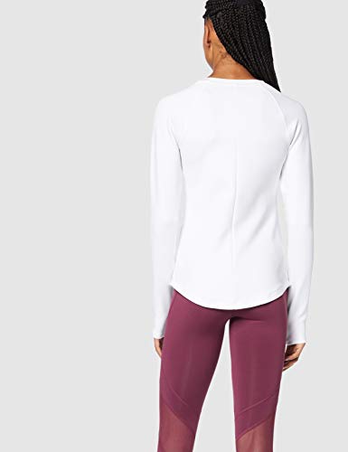 Under Armour Coldgear Armour LS Camisa de Manga Larga, Mujer, Blanco, MD