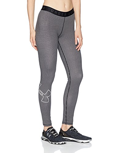 Under Armour Favorite GRPH Legging Logo Pantalones para Mujer, Mujer, Pantalones, 1322092-001, Negro/Blanco, L