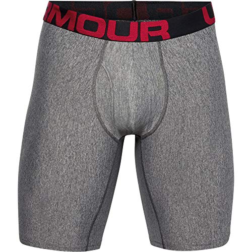 Under Armour Tech 9in 2 Pack Ropa Interior, Hombre, (Mod Gray Light Heather/Jet Gray Light Heather (011), M