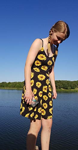 UNibelle Vestidos Mujer Verano Sin Mangas Falda Floral Corto Casual Sexy Dress Girasol XXL