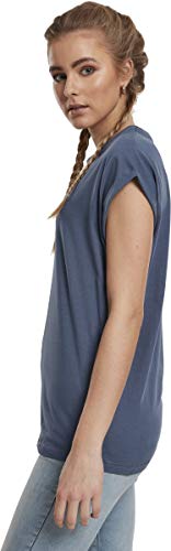 Urban Classics Ladies Extended Shoulder tee Camiseta, Azul Vintage, XXL para Mujer