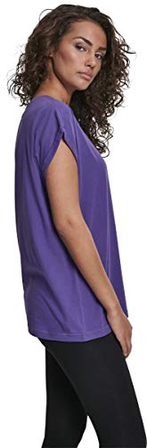 Urban Classics Ladies Extended Shoulder tee Camiseta, Morado (Ultraviolet 01459), L para Mujer