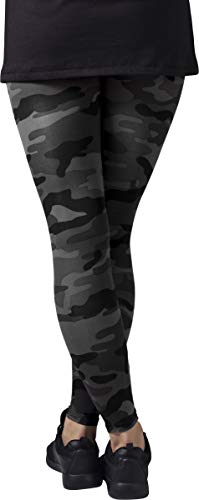 Urban Classics Ladies Mallas, Negro (Dark Camo), L para Mujer