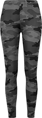 Urban Classics Ladies Mallas, Negro (Dark Camo), L para Mujer