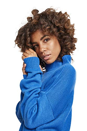 Urban Classics Ladies Oversize Turtleneck Sweater Sudadera, Azul (Brightblue 01434), Small para Mujer