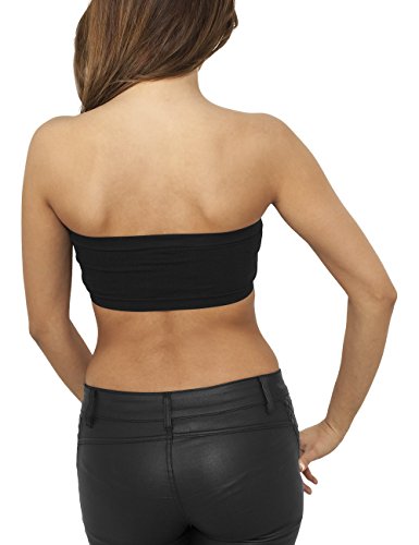 Urban Classics Ladies Pads Bandeau Top, Negro, Tamaño del Fabricante: L para Mujer