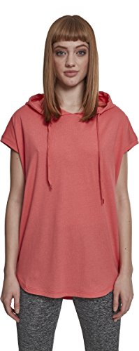 Urban Classics Ladies Sleeveless Jersey Hoody Camiseta, Coral, XS para Mujer