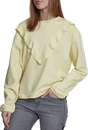 Urban Classics Ladies Terry Volant Crew Suter Pulver, Amarillo (Powderyellow 01323), M para Mujer