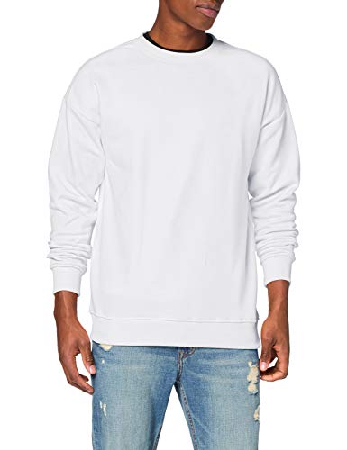 Urban Classics Sweat Crewneck Jersey, blanco, S para Hombre