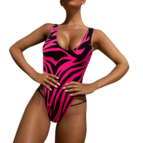 URIBAKY Bikini Mujer Busto Bajo con Estampado De Rayas Bikini Conjunto De Ropa Interior Conjunto De Bragas Bikini Traje De BañO Mujer Dos Piezas Traje De BañO para Mujeres