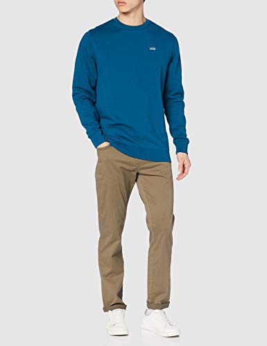 Vans Basic Crew Fleece Sudadera, Azul Marroquí, L para Hombre