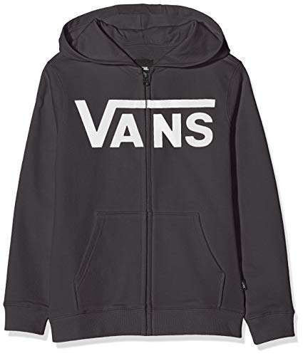 Vans Classic Zip Hoodie II Boys Capucha, Negro (Black/Fwhite Y28), Medium para Niños