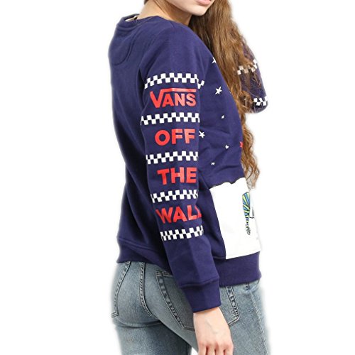 Vans_Apparel Crew Sudadera, Multicolor (Peanuts Christmas), 10 (Talla del Fabricante: Medium) para Mujer