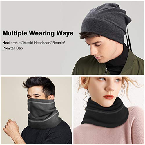 VBIGER Mascarilla Calentador de Cuello Pasamontañas Bufanda de Invierno Máscara Facial Versátil Gorro de Punto Grueso 3 en 1 Multifuncional para Hombre y Mujer para esquí Moto Bicicleta