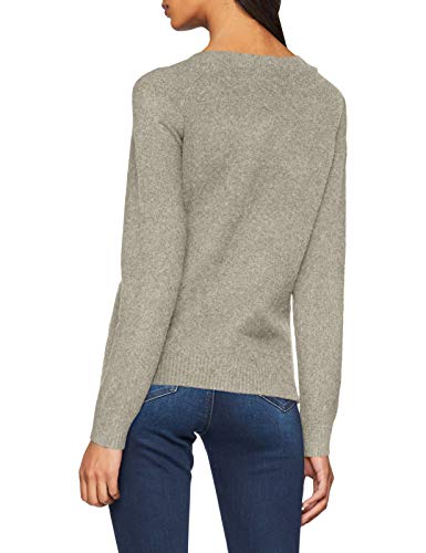 Vero Moda Vmdoffy LS O-Neck Blouse Noos suéter, Gris (Light Grey Melange Light Grey Melange), 36 (Talla del Fabricante: X-Small) para Mujer