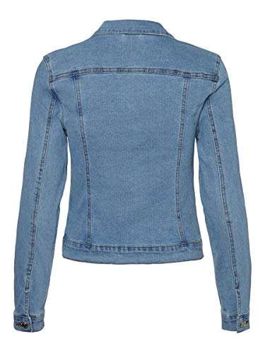 Vero Moda Vmhot SOYA LS Jacket Mix Noos Chaqueta, Azul (Light Blue Denim Light Blue Denim), 40 (Talla del Fabricante: Medium) para Mujer