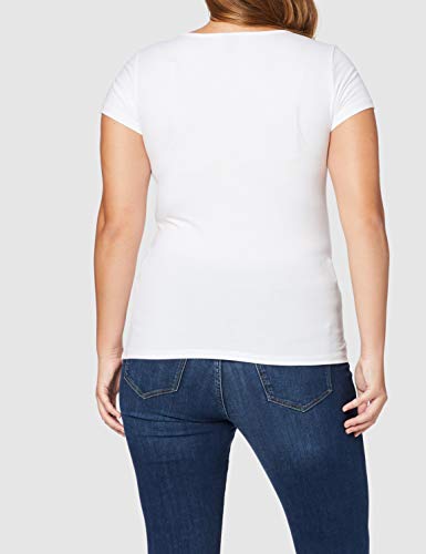 Vero Moda VMMAXI MY SS Soft U-Neck Noos Camiseta, Color Blanco Brillante, M para Mujer