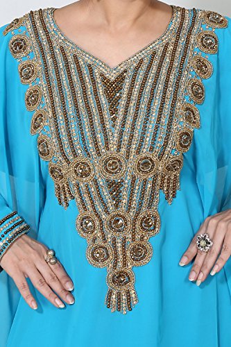 Vestido largo islámico islámico Kaftan árabe de Farasha de los hombres de los UAE Style de Bedi - tamaño único - (KAF-2940_TUR)