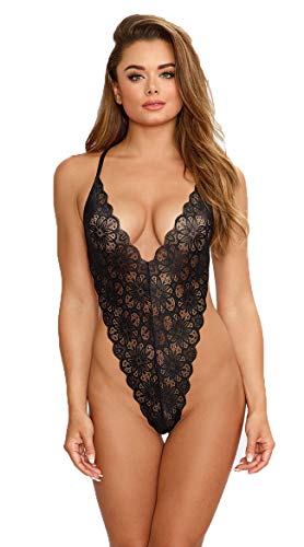 Vestidos Mujer Sexy Conjunto de Lenceria Sexy 2 Piezas Babydoll Encaje Transparente de Lencería Sexy para Mujer