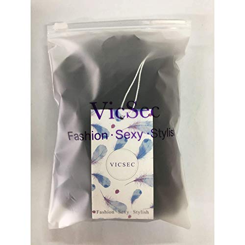 VicSec Vestido Sexy Lencería Nocturna Encajes Semi Transparentes para Dormir con Tirantes Cruzados en Espalda Tejido Satén (Negro, M)