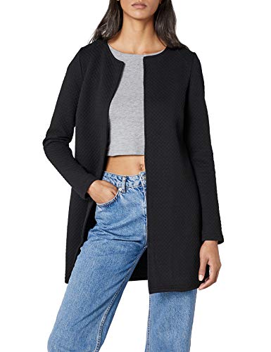 VILA CLOTHES VINAJA NEW LONG JACKET - NOOS, Chaqueta de traje Mujer, Negro (Black), 34 (Talla del fabricante: X-Small)