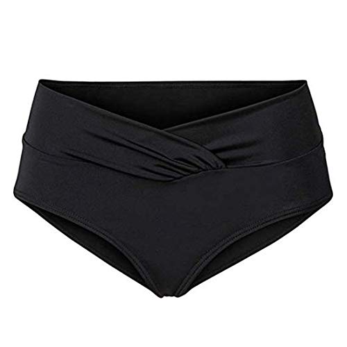 Viloree Bikini para mujer, parte inferior de bikini, estilo hipster, corte en V Negro 34