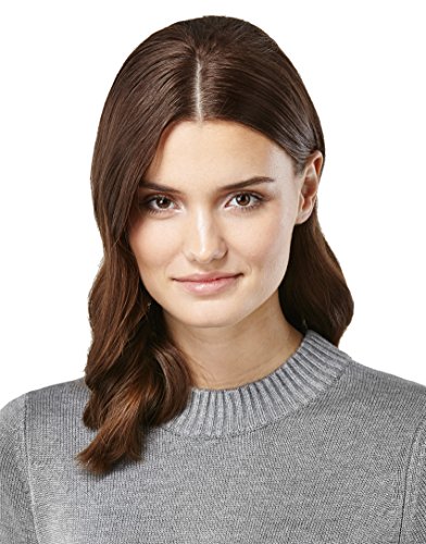 Vincenzo Boretti Jersey de Invierno para Mujer, con Cuello levantado Acanalado Gris Oscuro M