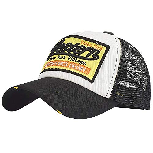 Voqeen Gorras béisbol Hombre con Visera Gorra de Verano Mujer Transpirable Trucker Hombre Retro Gorras béisbol de Secado rápido Ajustable Classic Mesh Gorra Unisex Libre Gorras de béisbol