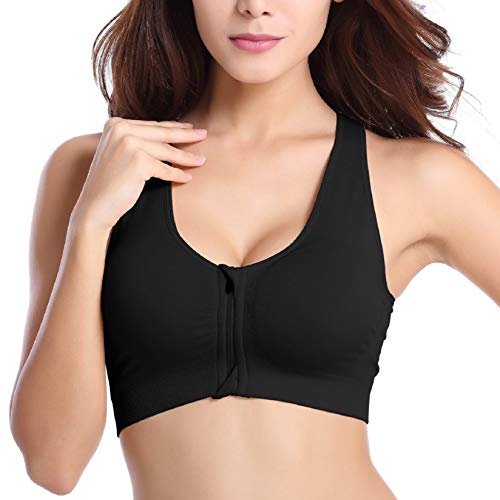 Voqeen Sujetador Deportivo Mujer Push Up con Almohadillas Extraíbles Bra Deporte Yoga Fitness Run Ejercicio de Diaria Slim Fit sin Anillo de Acero Chaleco para Mujer Sujetador de Camisola para