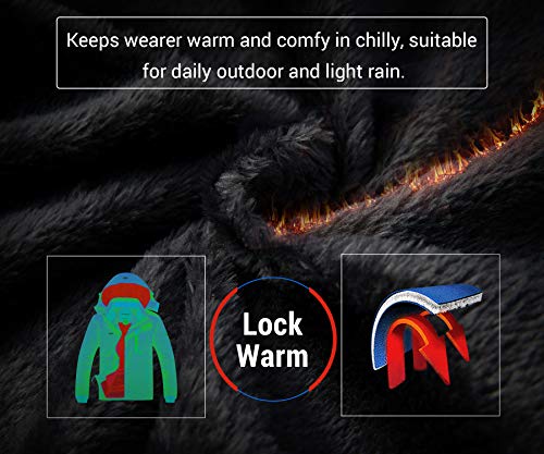 Wantdo Chaqueta de Esquí Deportiva al Aire Libre Parka con Capucha Forro Polar Cálida Chaqueta Impermeable Antiviento Cazadora Nieve Snowboard Invierno para Mujer Rojo Medium