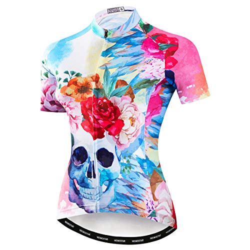 Weimostar - Camisas de ciclismo para mujer, transpirable, antisudor, secado rápido, manga corta, uniformes para bicicleta