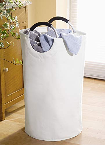 Wenko Pongotodo Saco para La Ropa Sucia 69 L, Poliéster, Blanco, 38x38x72 cm