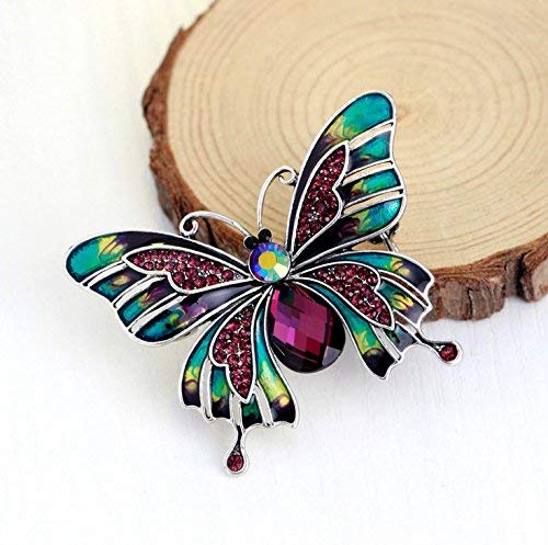 Wicemoon Brooch Forma de Mariposa Doble Broches de Bisuteria Broches de Bisuteria para Ropa