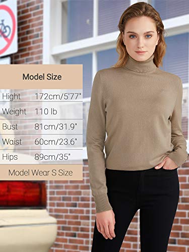 Woolen Bloom Jersey Mujer Cuello Tortuga Suéter Camiseta Manga Larga Camisa Invierno Jersey Basico Suelto Sudadera de Punto Tops Pull-Over Suéter Mujer Primavera Otoño