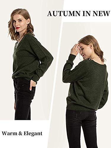 Woolen Bloom Jersey Punto Mujer Básico V Cuello Camisas Manga Larga Chaqueta de Punto Sueter Mujer Jerseys Primavera Verano Otoño Suéter