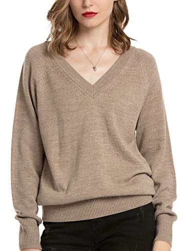 Woolen Bloom Jersey Punto Mujer Básico V Cuello Camisas Manga Larga Chaqueta de Punto Sueter Mujer Jerseys Primavera Verano Otoño Suéter